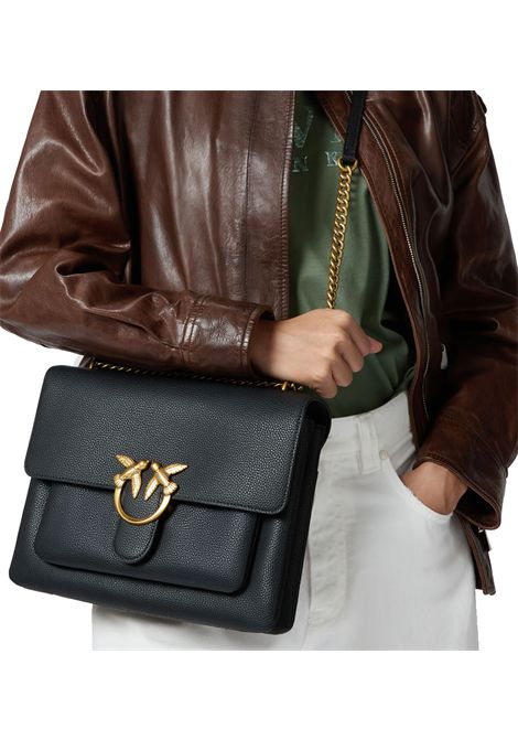 Borsa Pinko Love one soft big nera oro tracolla PINKO | Borse | 104527 A29QZ99Q